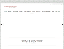 Tablet Screenshot of instituteofbeautyculture.com